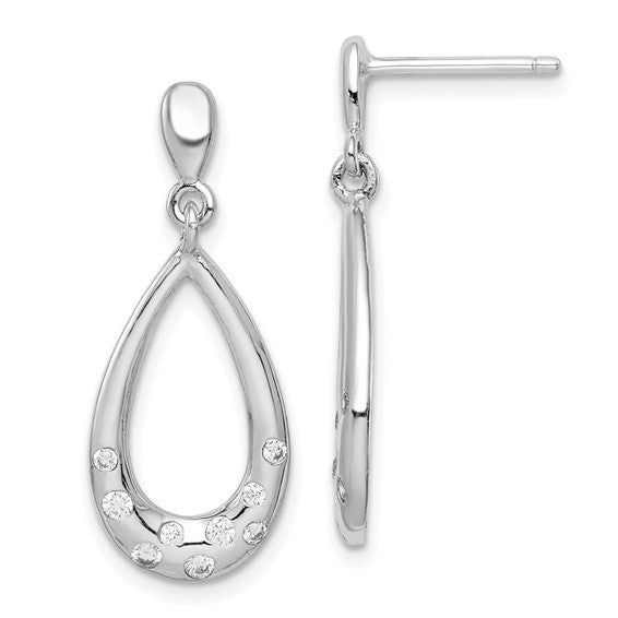 Sterling Silver Teardrop Dangle Earrings