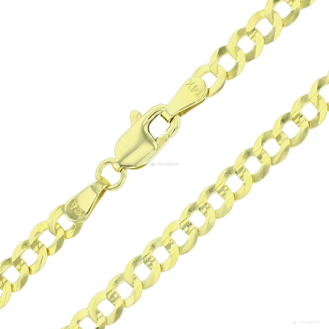 14 Karat Yellow Gold 4mm Cuban Link Chain - 24 inch