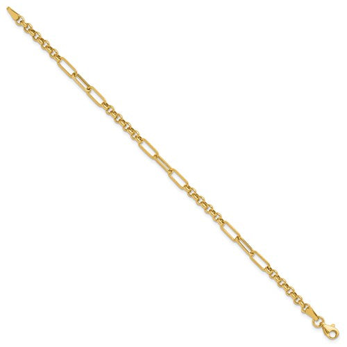 Ladies 14 Karat Yellow Gold Fancy Link Bracelet