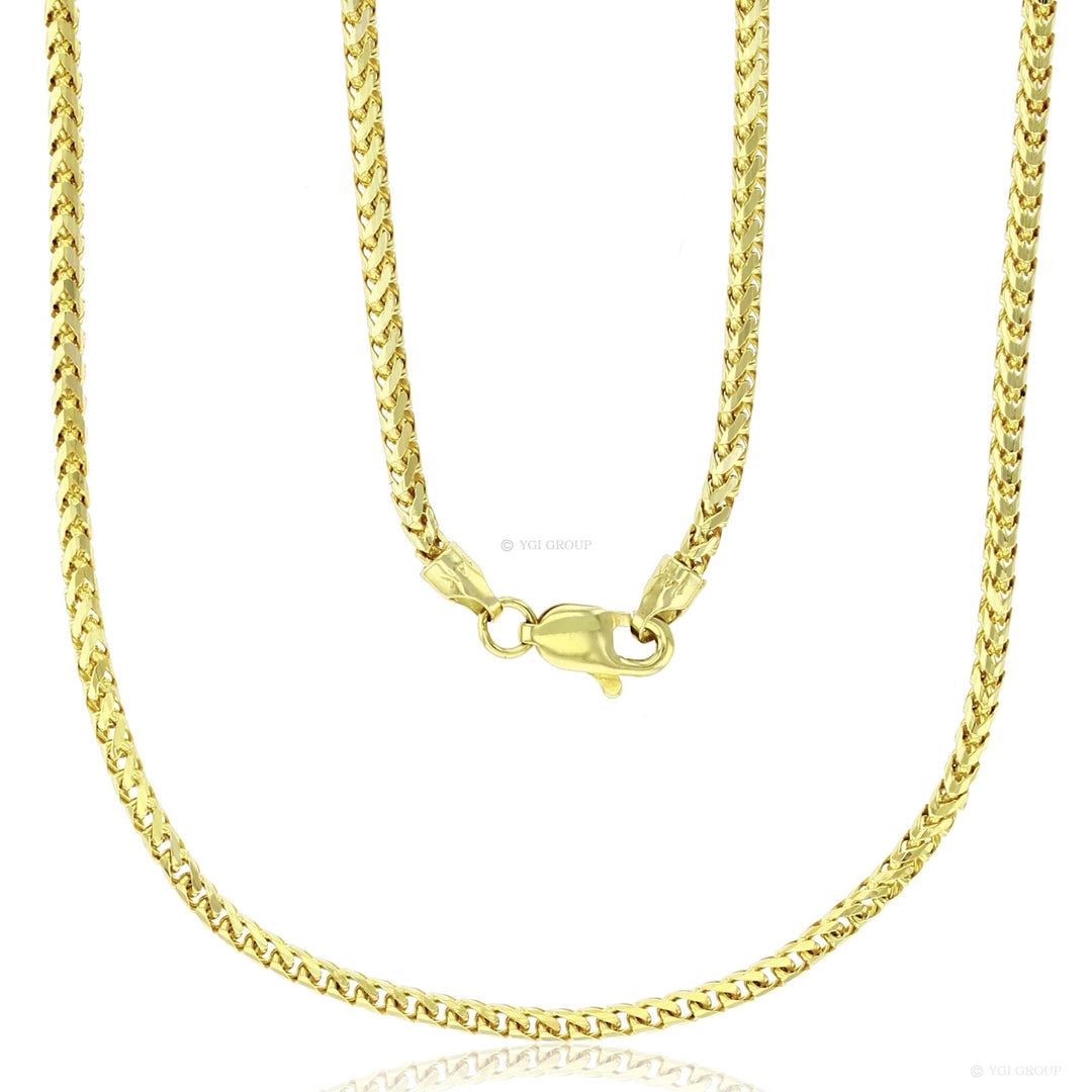 14 Karat Yellow Gold Diamond Cut 2.25mm Franco Link 20 inch Chain