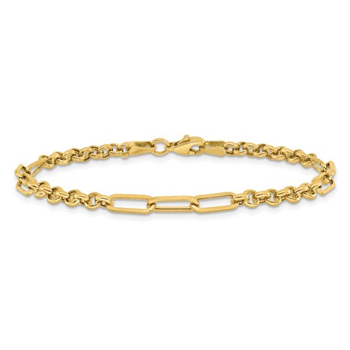 Ladies 14 Karat Yellow Gold Fancy Link Bracelet