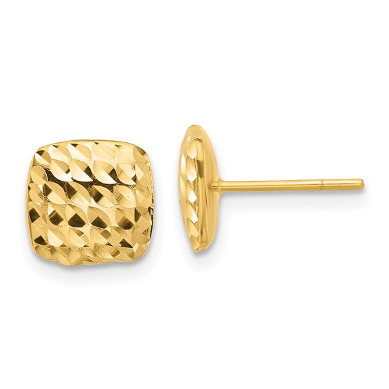 14 Karat Yellow Gold Stud Earrings