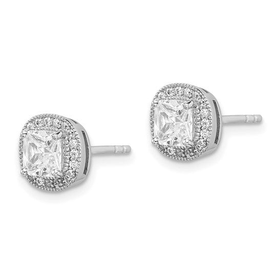 Sterling Silver Cubic Zirconia Stud Earrings