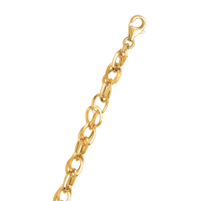 Ladies 14 Karat Yellow Gold Fancy Link Bracelet