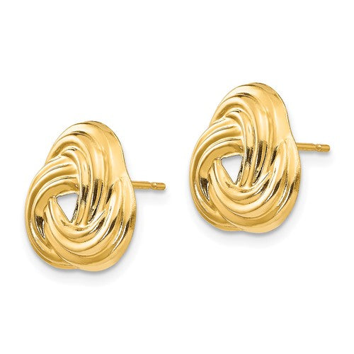 14 Karat Yellow Gold Love Knot Earrings