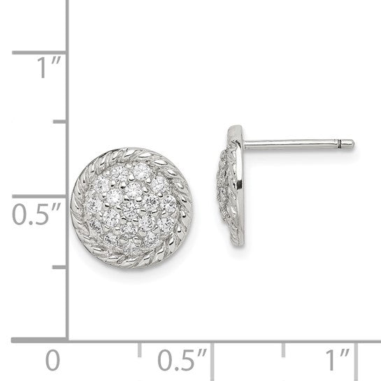 Sterling Silver Cubic Zirconia Stud Earrings