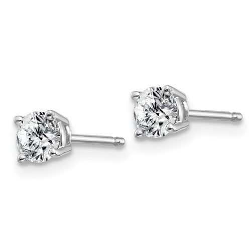 White 14 Karat Moissanite Earrings