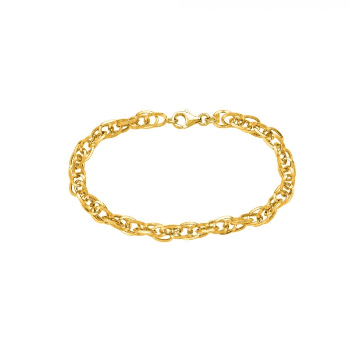 Ladies 14 Karat Yellow Gold Fancy Link Bracelet