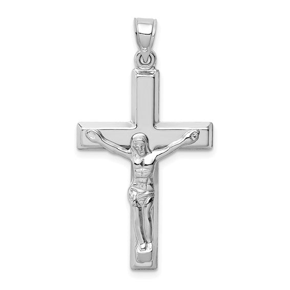 14 Karat White Gold Cross Charm Pendant