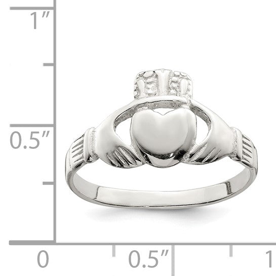 Sterling Silver Claddagh Ring - Size 6