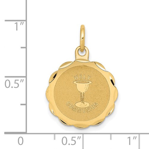 14 Karat Yellow Gold Holy Communion Charm Pendant