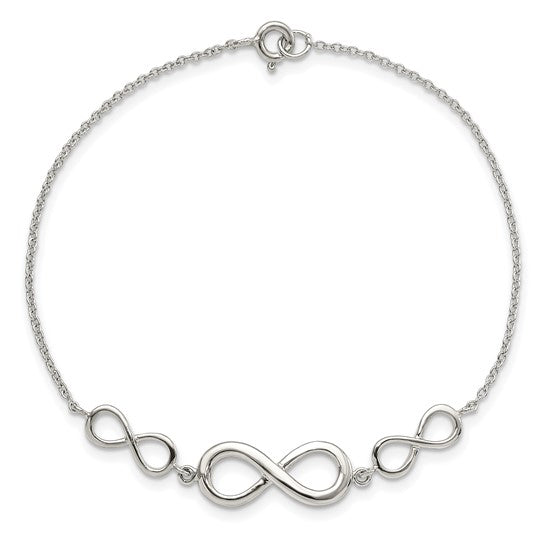 Sterling Silver Infinity 7.25 inch Bracelet