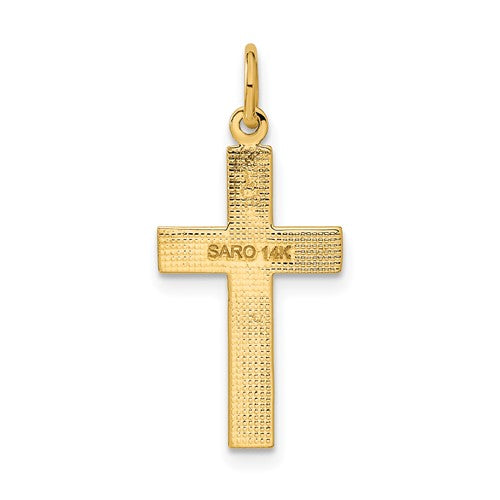 14 Karat Yellow Gold Cross Charm Pendant