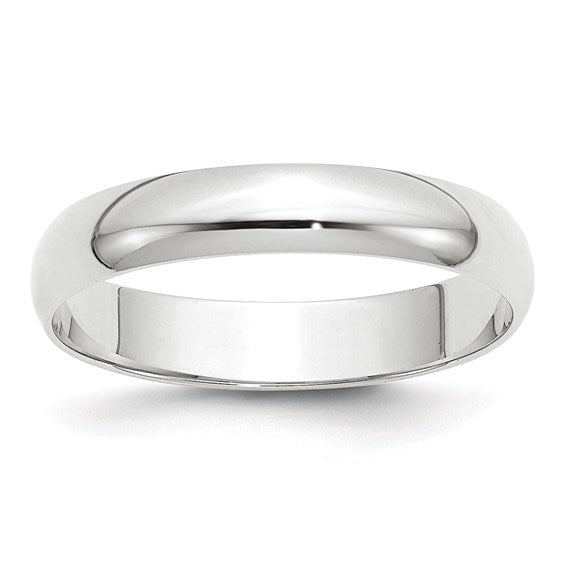 Men's 14 Karat White Gold 4mm Plain Wedding Band - Size 11