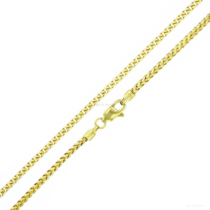 14 Karat Yellow Gold Diamond Cut 2.25mm Franco Link 20 inch Chain