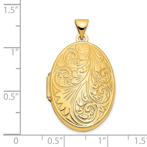 14 Karat Yellow Gold Locket Charm Pendant