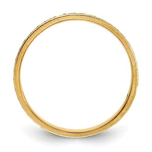 Lady's 14 Karat Yellow Gold Wedding Band