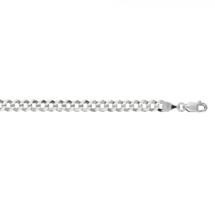 14 Karat White Gold 4.7mm Cuban Link 24 inch Chain