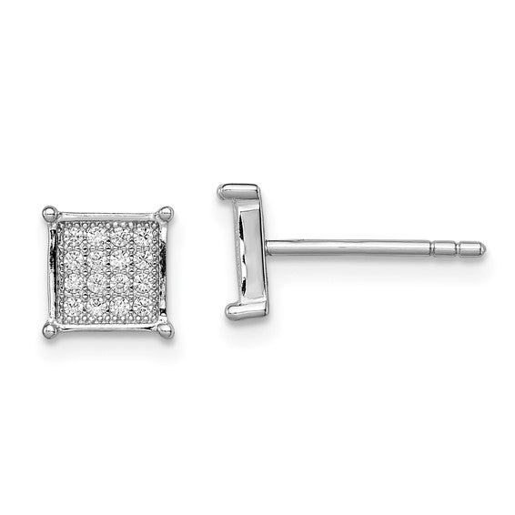 Sterling Silver Cubic Zirconia Stud Earrings