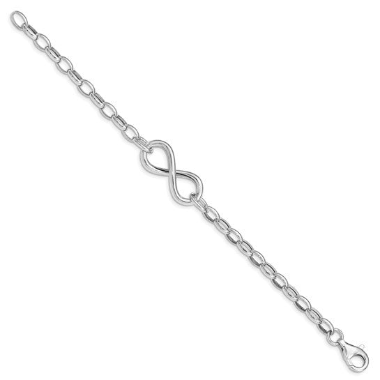 Sterling Silver Infinity 7.5 inch Bracelet