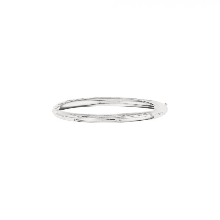 Ladies 14 Karat White Gold Bangle Bracelet