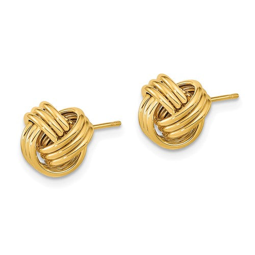 14 Karat Yellow Gold Love Knot Earrings