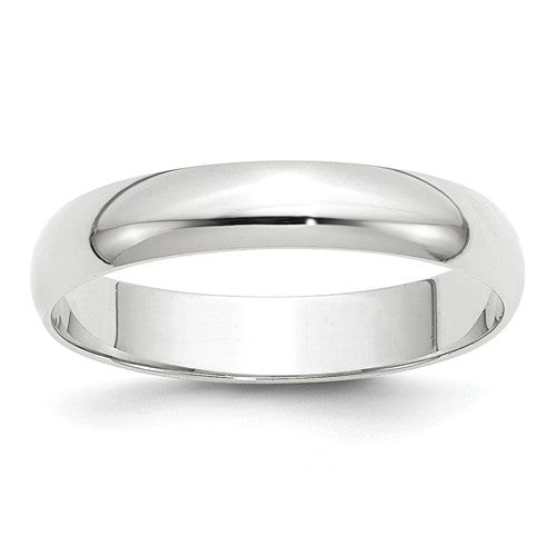 Lady's 14 Karat White Gold 4mm Plain Wedding Band - Size 7