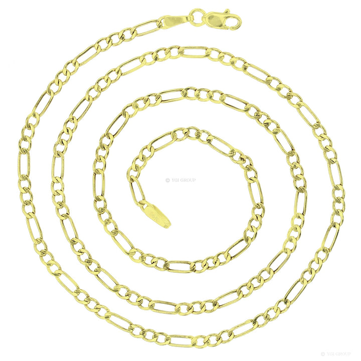 14 Karat Yellow Gold 2.5mm Figaro Link 16 inch Chain