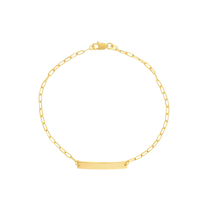 Ladies 14 Karat Yellow Gold ID Bracelet