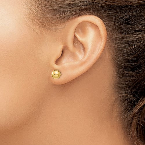 14 Karat Yellow Gold 7mm Ball Earrings