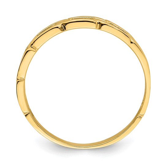 Lady's 14 Karat Yellow Gold Chain Link Fashion Ring