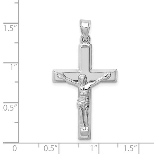 14 Karat White Gold Cross Charm Pendant