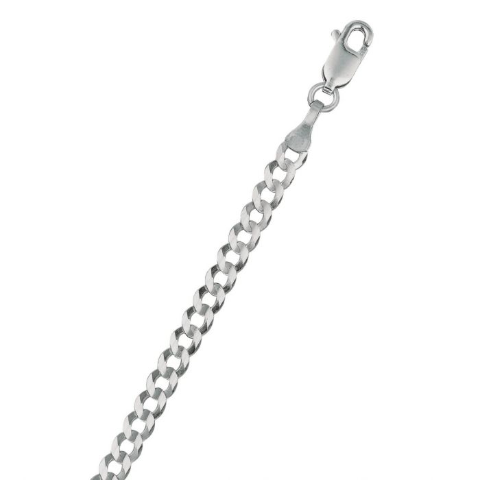 14 Karat White Gold 3.6mm Cuban Link 24 inch Chain