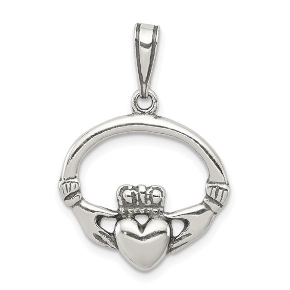 Sterling Silver Claddagh Charm Pendant