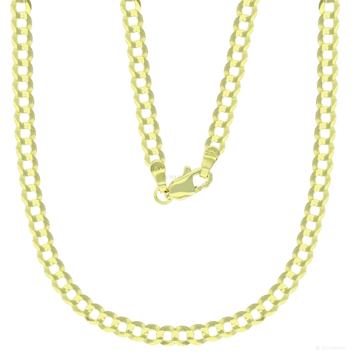 14 Karat Yellow Gold 4mm Cuban Link Chain - 24 inch