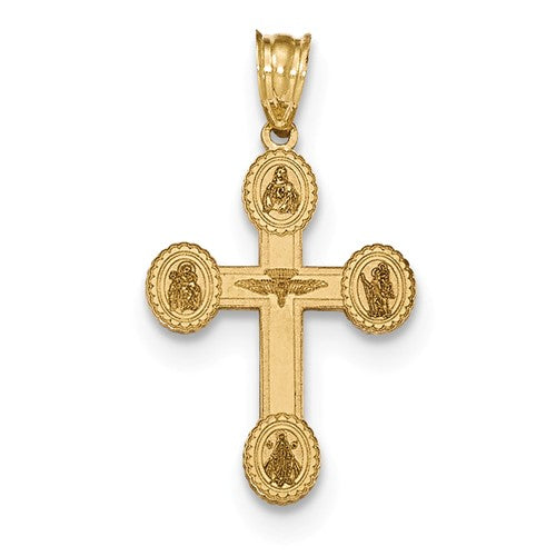 14 Karat Yellow Gold Cross Charm Pendant