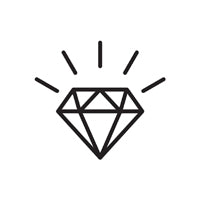 A clipart showing a diamond reflecting light