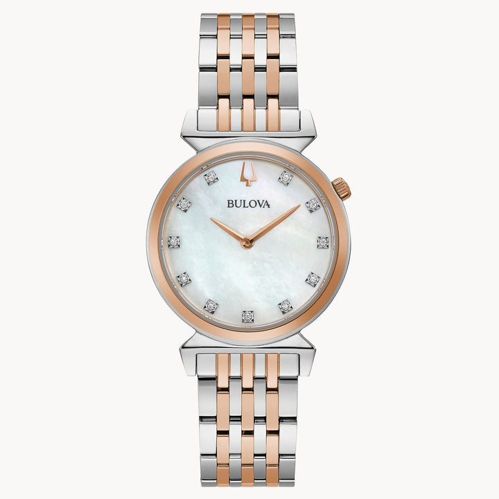 Ladies Two Tone Stainless Steel Bulova Watch