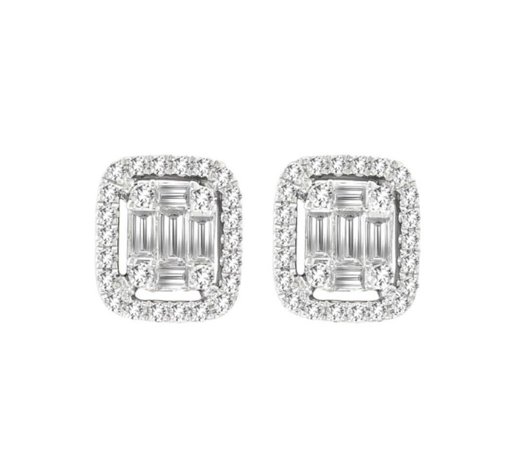 14 Karat White Gold 0.40ct Diamond Stud Earrings