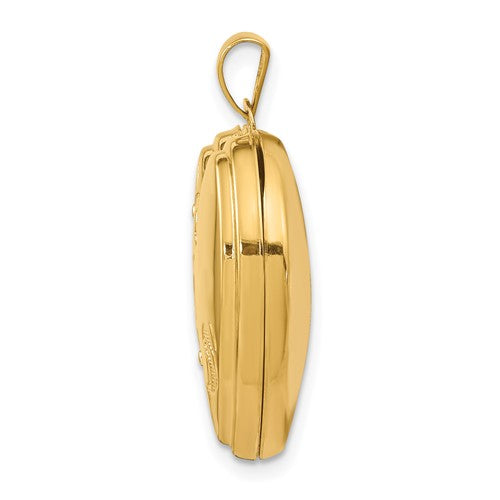 14 Karat 2 Tone Gold Locket Charm Pendant