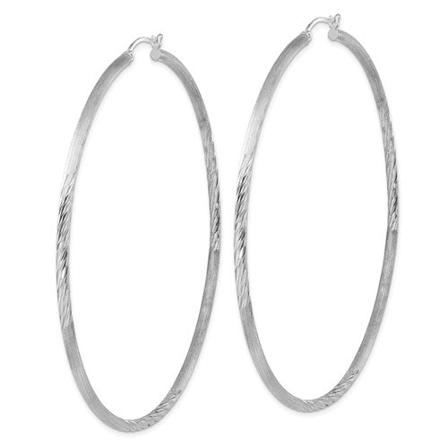 Sterling Silver Large Hoop Earrings