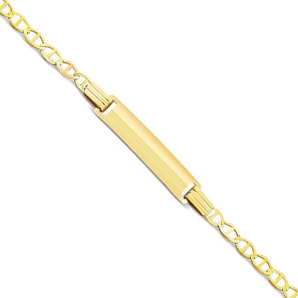 14 Karat Yellow Gold Baby Mariner ID Bracelet