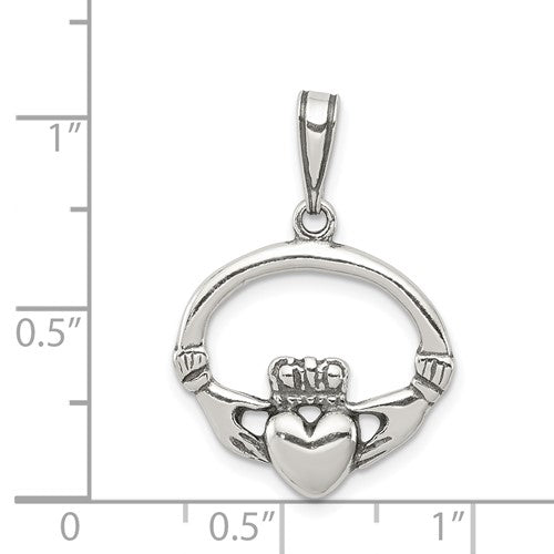 Sterling Silver Claddagh Charm Pendant