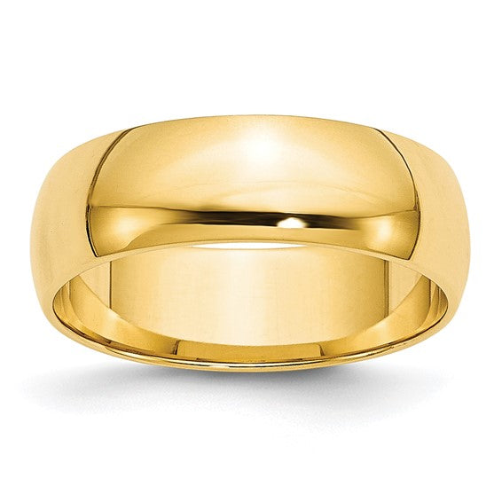 Lady's 14 Karat Yellow Gold 6mm Plain Wedding Band - Size 7