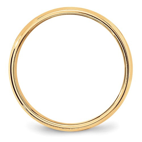 Lady's 14 Karat Yellow Gold 6mm Milgrain Wedding Band - Size 7