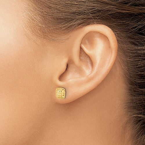 14 Karat Yellow Gold Stud Earrings