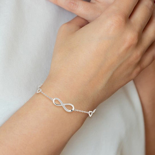 Sterling Silver Infinity 7 inch Bracelet