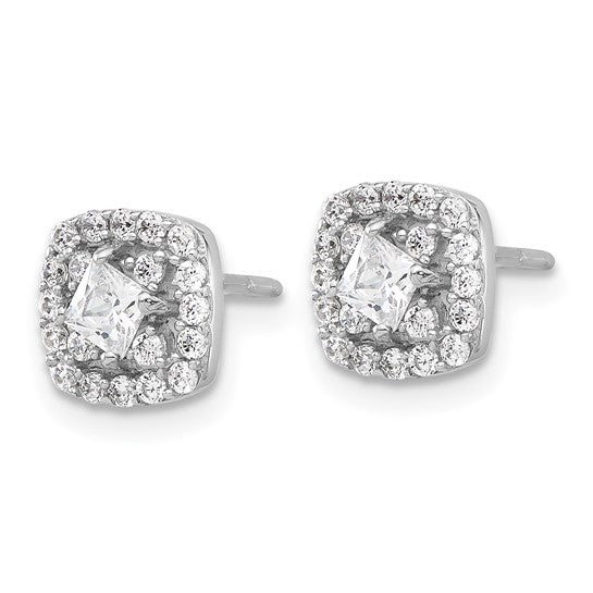 Sterling Silver Cubic Zirconia Stud Earrings