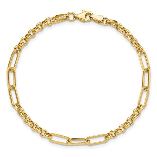 Ladies 14 Karat Yellow Gold Fancy Link Bracelet