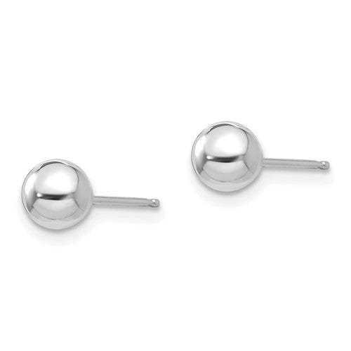 14 Karat White Gold 5mm Ball Earrings